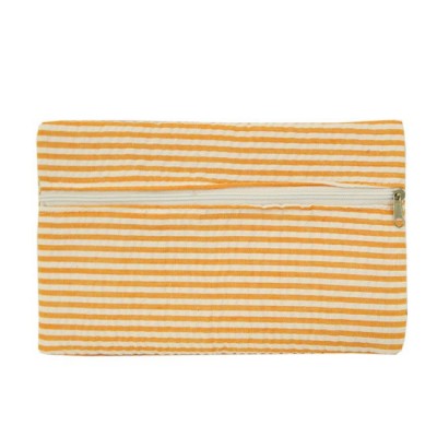 32718 - ORANGE SEERSUCKER WALLET BAG/ COSMETIC BAG